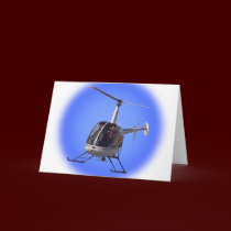 Helicopter Card Flying Chopper Greeting Card cards
