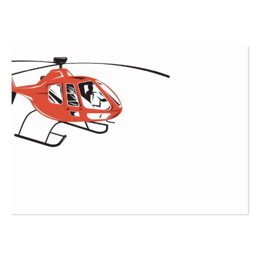 Helicopter Chopper Retro Business Card Template (front side)