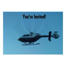 Helicopter in Motion Invitation