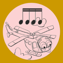 Helicopter pink stickers