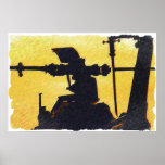 Helicopter Rotor - Sunset posters