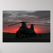 Helicopter Sunrise Posters