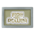 Helicopters Fire Power Rectangular Belt Buckle