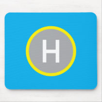 Helipad Mouse Pad Blue