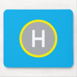 Helipad Mouse Pad Blue