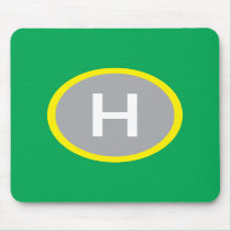 Helipad Mousepad Green