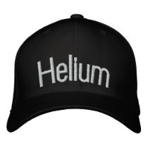 Helium embroidered hats by ScienceHats Helium embroidered hats