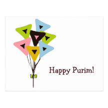 Helium Hamantaschen, Happy Purim! Post Cards