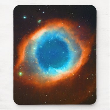 Helix Nebula, Galaxies and Stars Mouse Pad