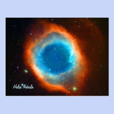 Helix Nebula, Galaxies and Stars Postcard