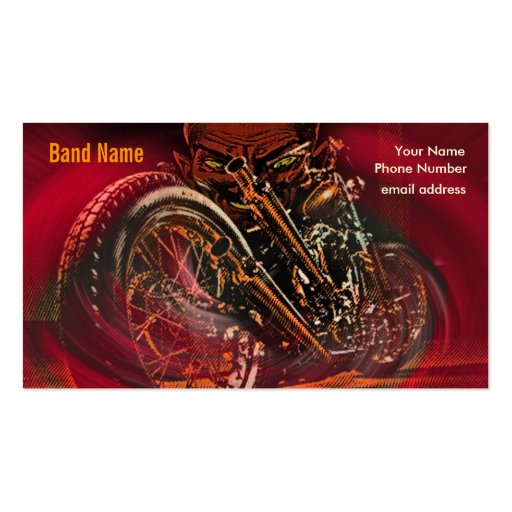 Hell Bent For Leather Business Card Templates (front side)