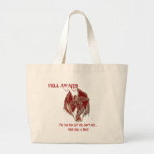 Hell Demon Tote Bags