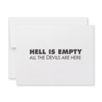 Hell is Empty invitations by stitchedINK Hell is Empty invitations