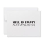 Hell is Empty Personalized Announcements