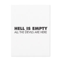 Hell is Empty postcards