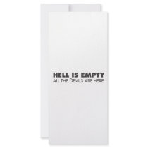 Hell is Empty rack cards