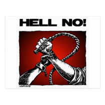 Hell No! Anti Slavery Discrimination Art Post Cards
