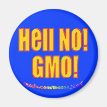 Hell No! GMO! Fridge Magnets