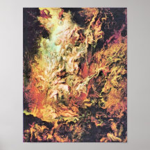 Hell overthrow of the Damned by Paul Rubens Poster