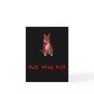 Hell Was Full So I came Back - notecard by alyciakeating