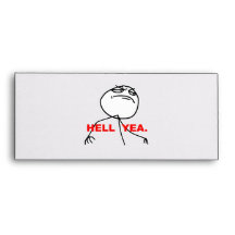 Hell Yea Rage Face Meme Envelope