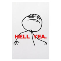 Hell Yea Rage Face Meme Stationery