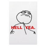 Hell Yea Rage Face Meme Stationery