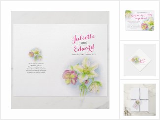 Hellebore watercolor wedding