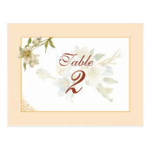 Hellebores Wedding table number card Postcard