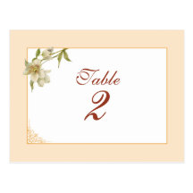 Hellebores Wedding table number card Postcards