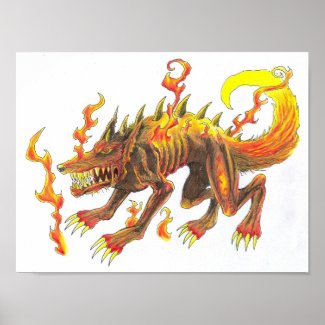 Hellhound Color Art Print