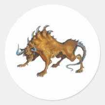 Hellhound Round Sticker