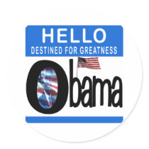 Hello 44th President Barack Obama stickers