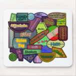 Hello! Around the World Mouse Pad