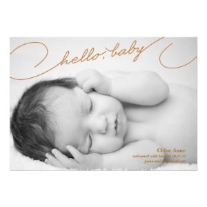 Hello Baby - Newborn Birth Announcement