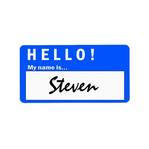 Hello Badge Name Badge Labels