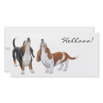 Hello Bassett Hound Photo Cards photo cards by twopurringcats Hello Bassett Hound Photo Cards photo cards