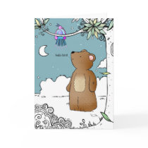 Hello Bird said Mr Bear - greeting card
