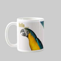 Hello...Blue & Gold Macaws #1 Mug by LCWeber Hello...Blue & Gold Macaws #1 Mug