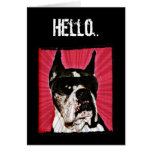 Hello Boxer Dog greeting card