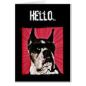 Hello Boxer Dog greeting card