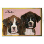 Hello Boxer Greeting Card