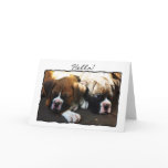 Hello Boxer puppies Greeting Card