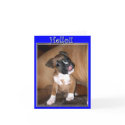 Hello boxer puppy note card