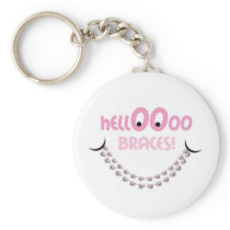 Hello Braces Pink Key Chains