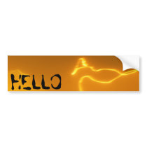 HELLO bumper stickers