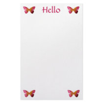Hello, butterflies stationery