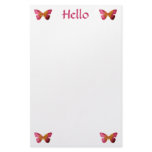 Hello, butterflies stationery