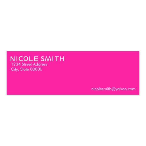 Hello Call Out Business Cards (back side)