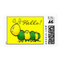 Hello Cute Caterpillar Postage postage